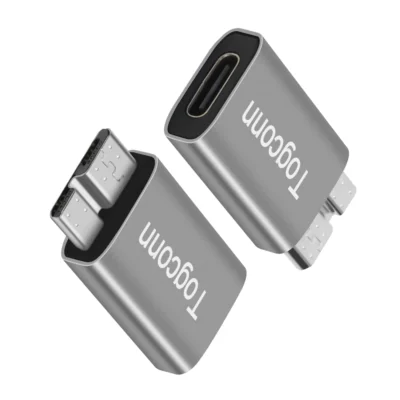 Adaptador USB 3.0 Micro‑B Macho para USB‑C Fêmea 5 Gbps